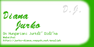 diana jurko business card